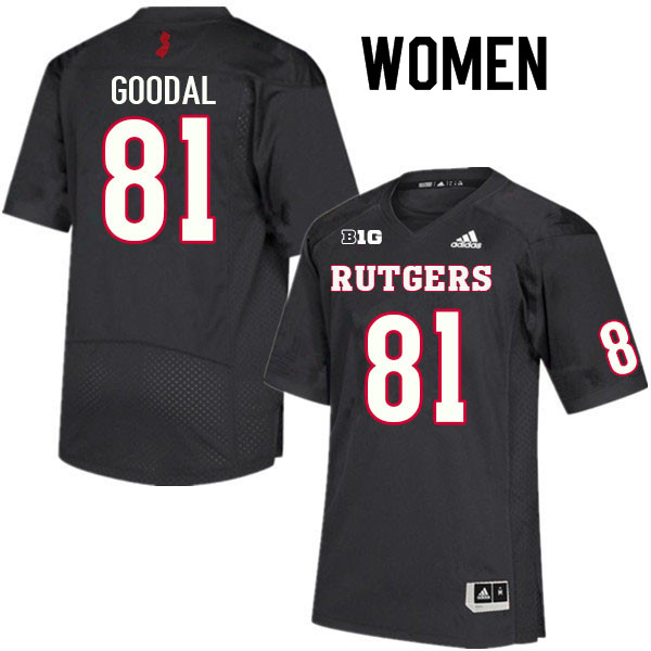 Women #81 Zach Goodale Rutgers Scarlet Knights College Football Jerseys Sale-Black - Click Image to Close
